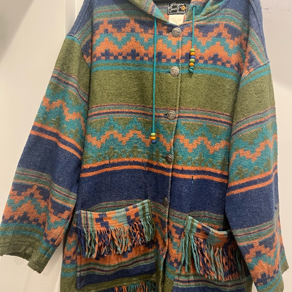 Vintage Jou Jou knit Multicolor Patterned Jacket